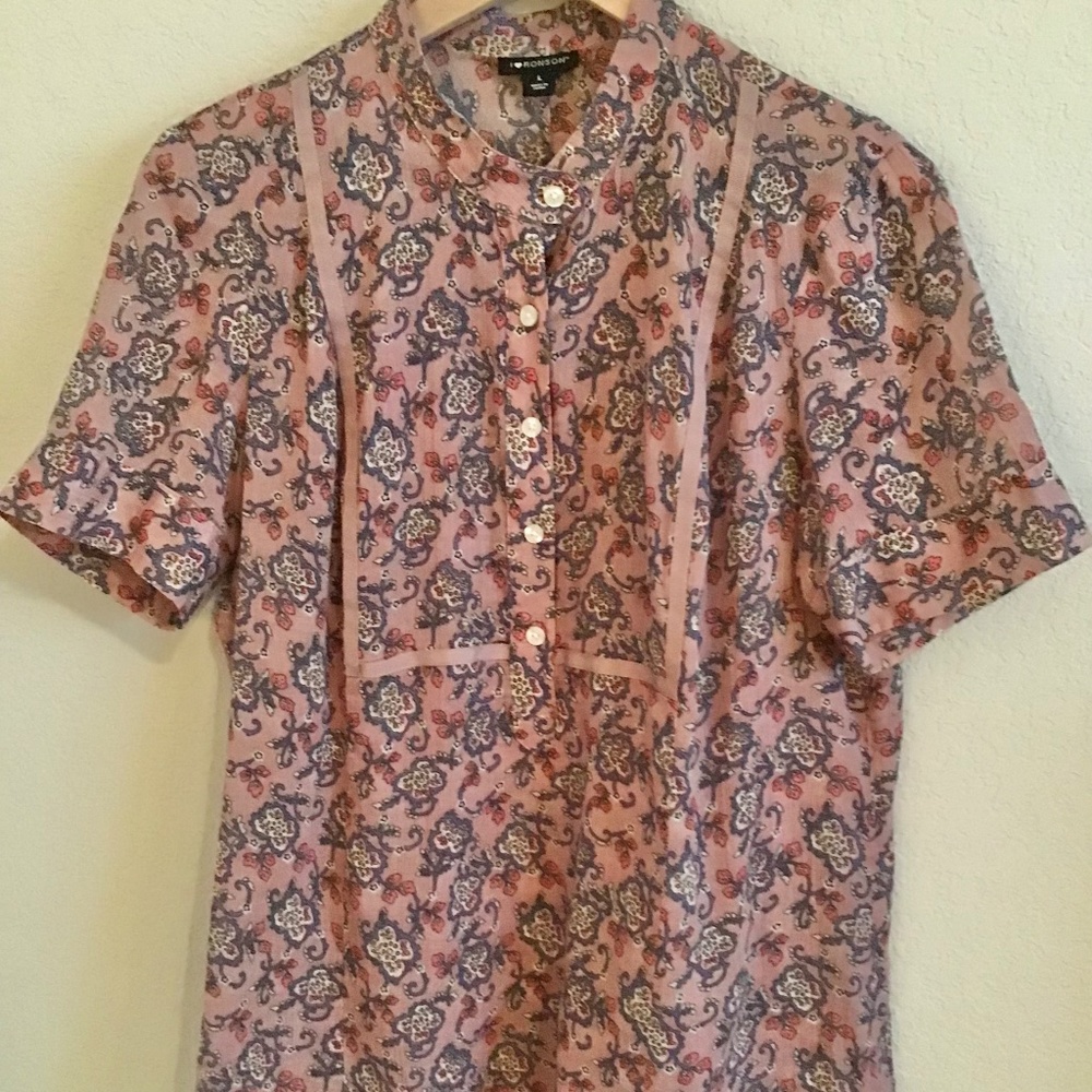 Paisley pink top
